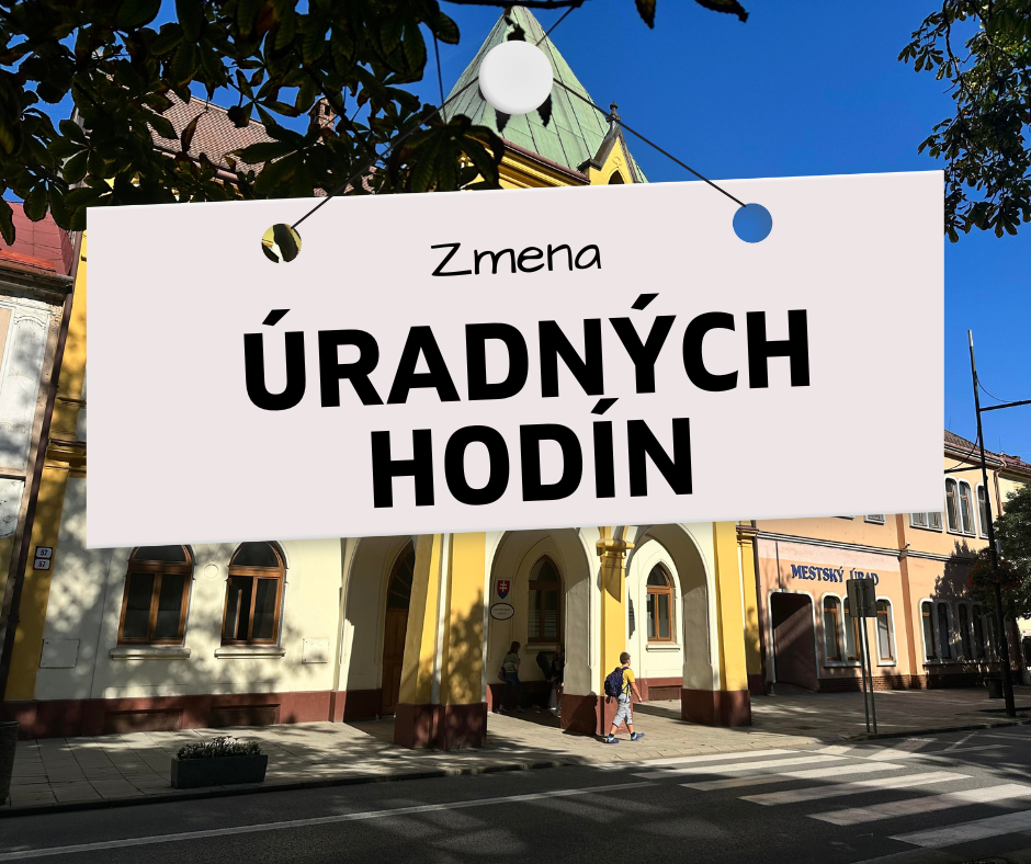 Zmena úradných hodín MsÚ