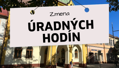 Zmena úradných hodín MsÚ